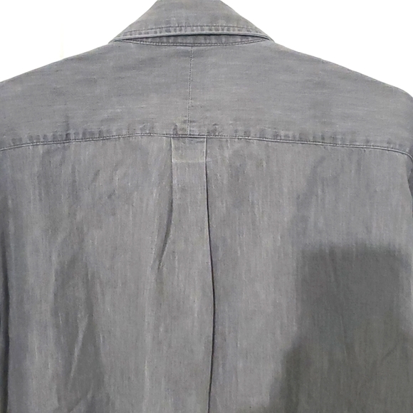 Ralph Lauren gray Denim Shirt Slim fit button down long sleeves XL NWT - Picture 3 of 6